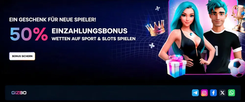 Gizbo Casino Bonus für neue Spieler